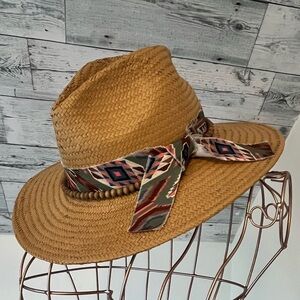 Steve Madden Women’s Straw Beach Hat with Boho Detailing